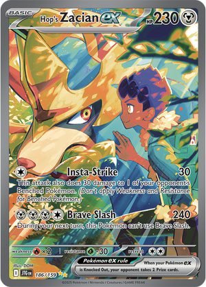 Hop-Zacian-ex-JTG-186 Zacian, Carta Journey together 186