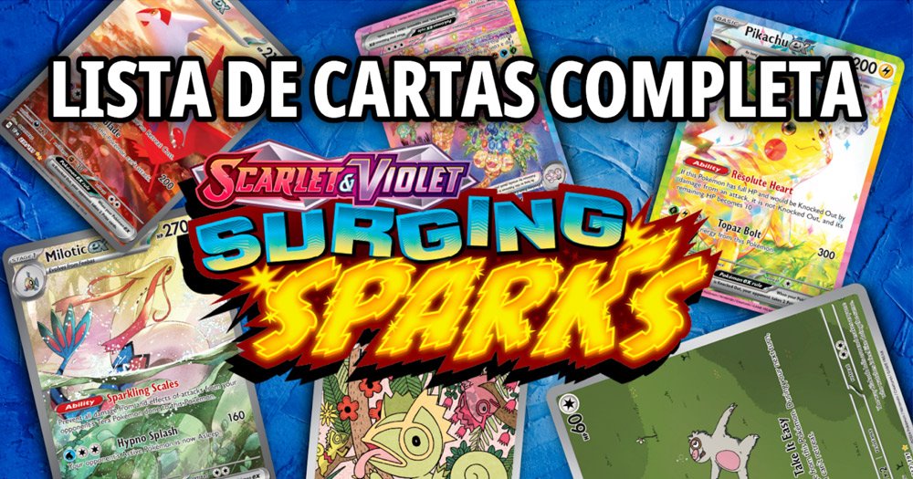 Lista de cartas completas de surging sparks