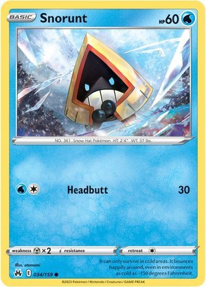 Pokémon Snorunt con ataque Headbutt