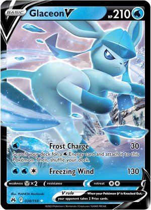 Glaceon V, Pokémon de hielo.
