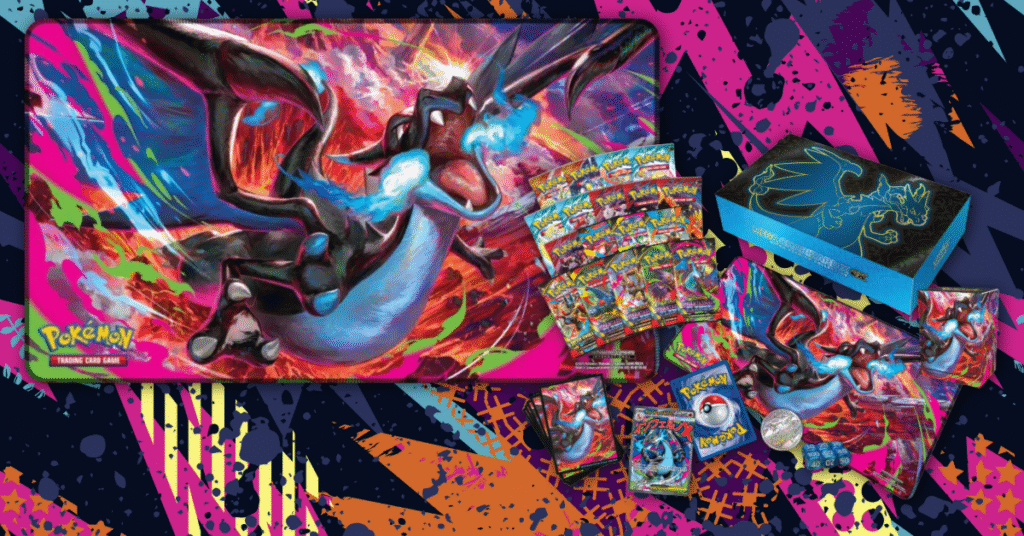 Contenido de la Mega Charizard X ex Ultra Premium Collecction