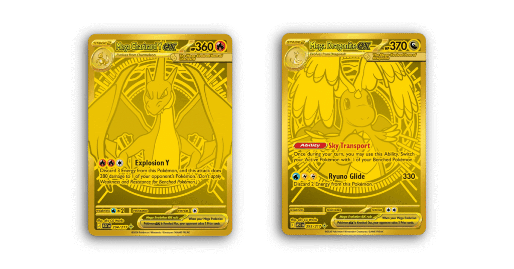 pull rates de Ascended Heroes, Mega Charizard Y, Mega Dragonite ex