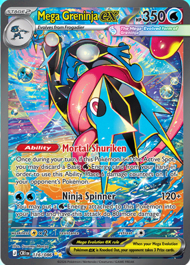 Mega Greninja ex Chaos Rising