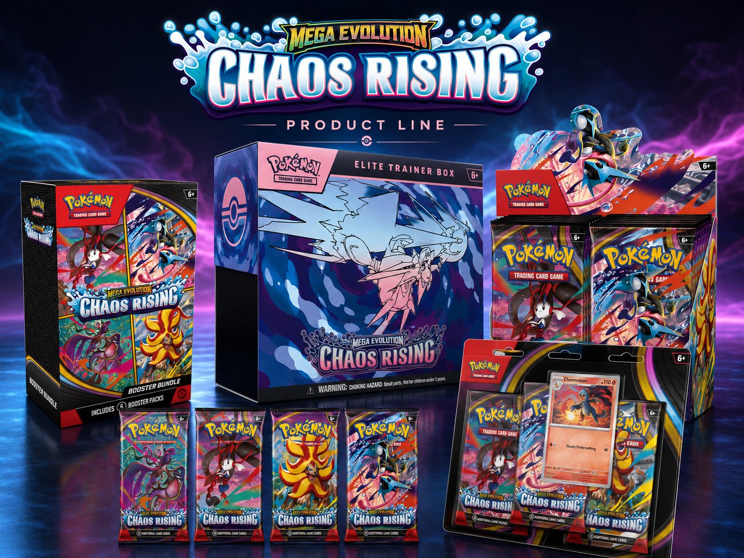 Línea de productos Pokémon TCG Mega Evolution Chaos Rising