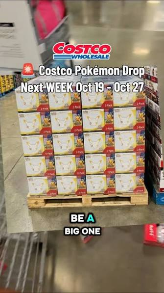 Palé de packs Pokémon 30 Aniversario en un Costco