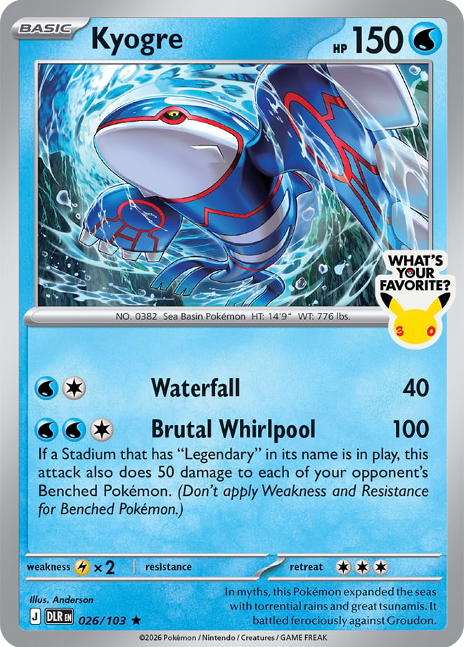 Kyogre 026/103 de Dominio Delta