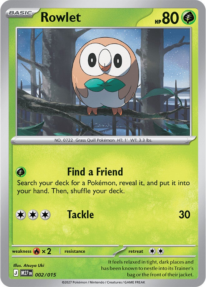 Carta 2 del set McDonald's 2027 del JCC Pokémon