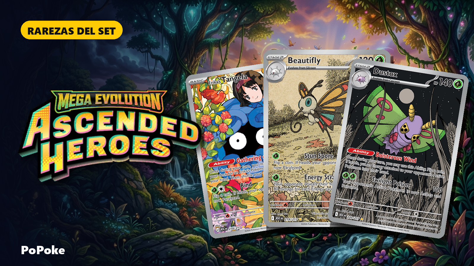 Ascended Heroes: rarezas del set y cuántas cartas hay de cada tipo